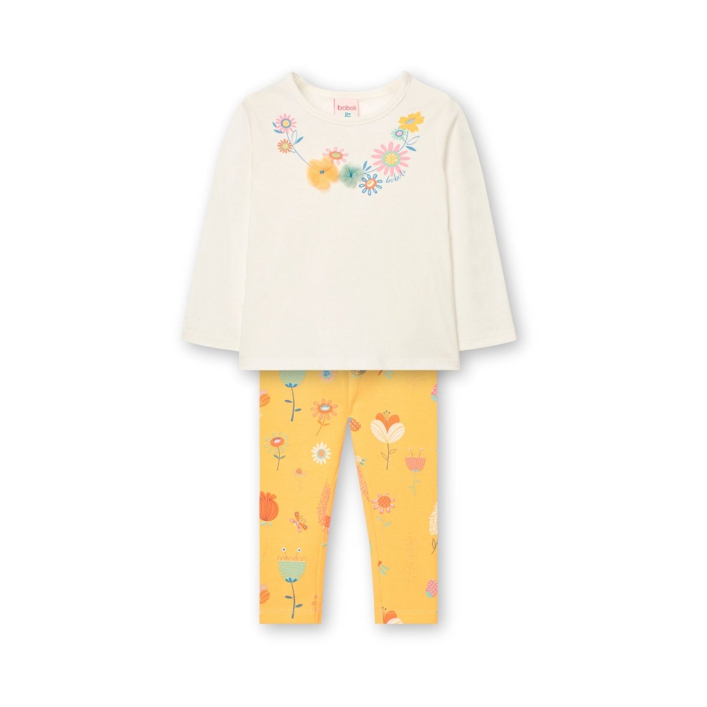 Conjunto amarillo blusa leggings para mini niña