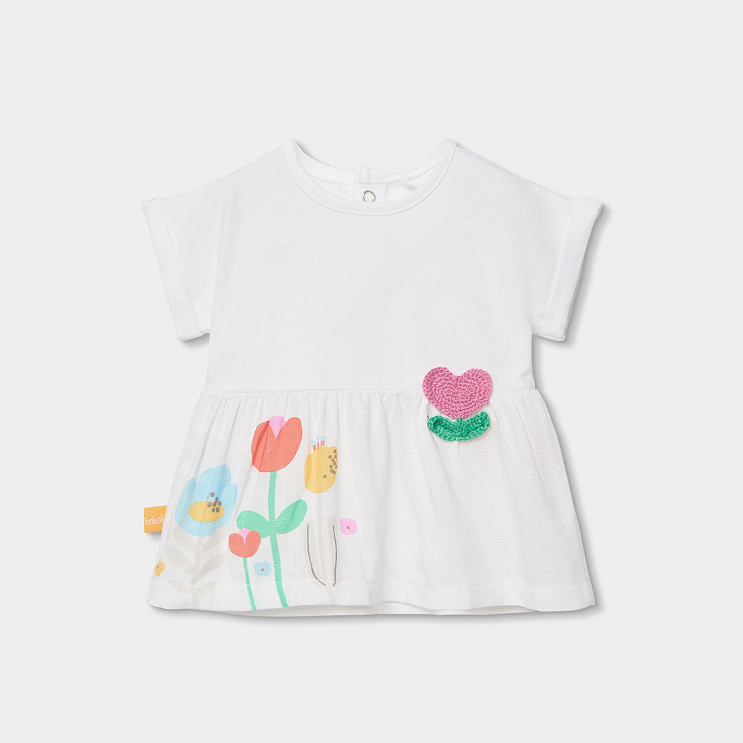 Conjunto flores colores bebé niña