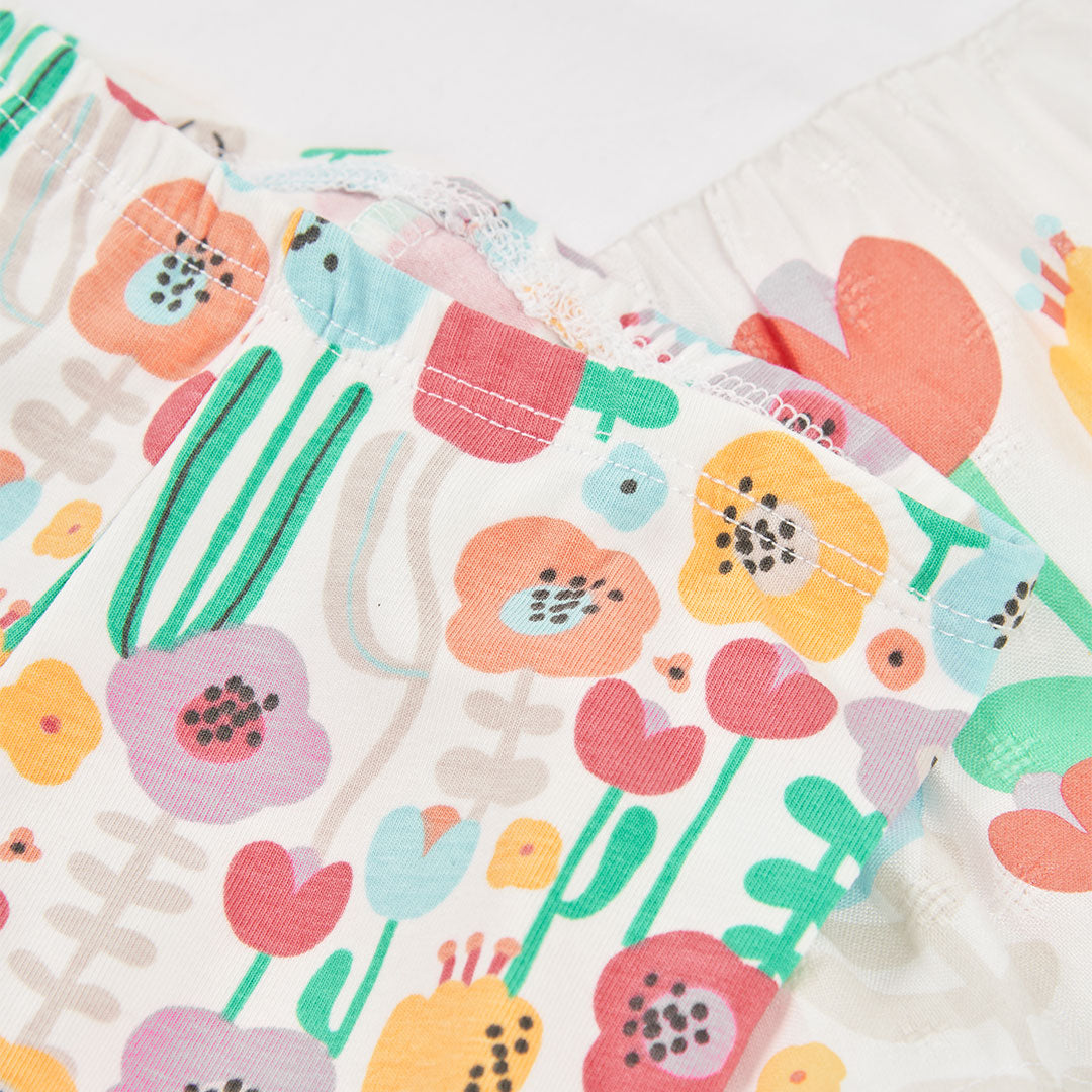 Conjunto flores colores bebé niña