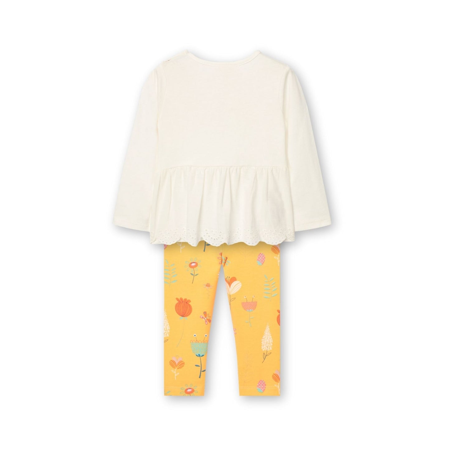 Conjunto amarillo blusa leggings para mini niña