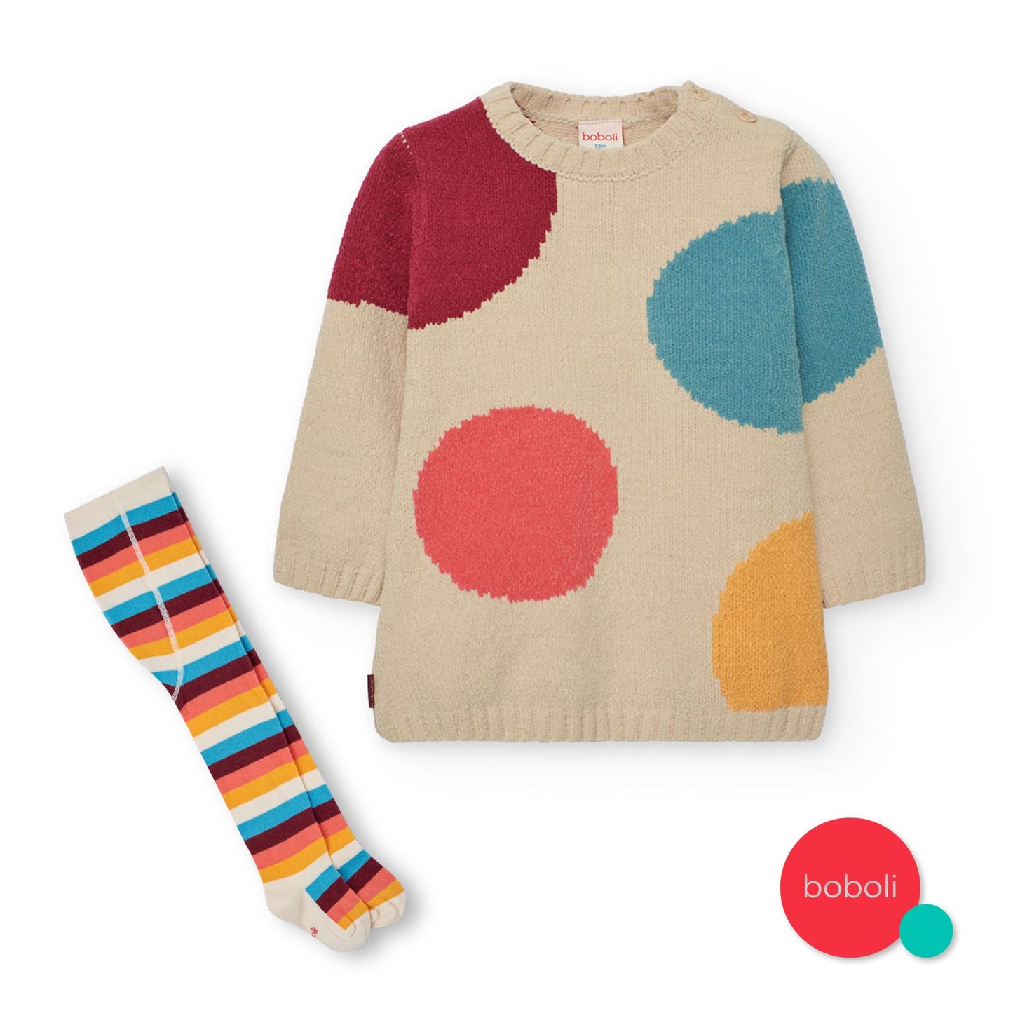 Vestido tricot topos mini niña