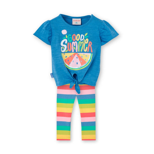 Conjunto colores blusa leggings para mini niña
