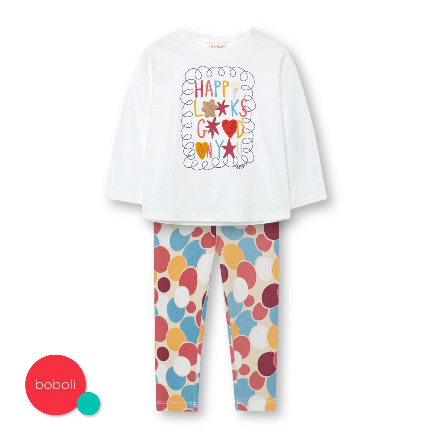 Conjunto topos blusa con leggings mini niña