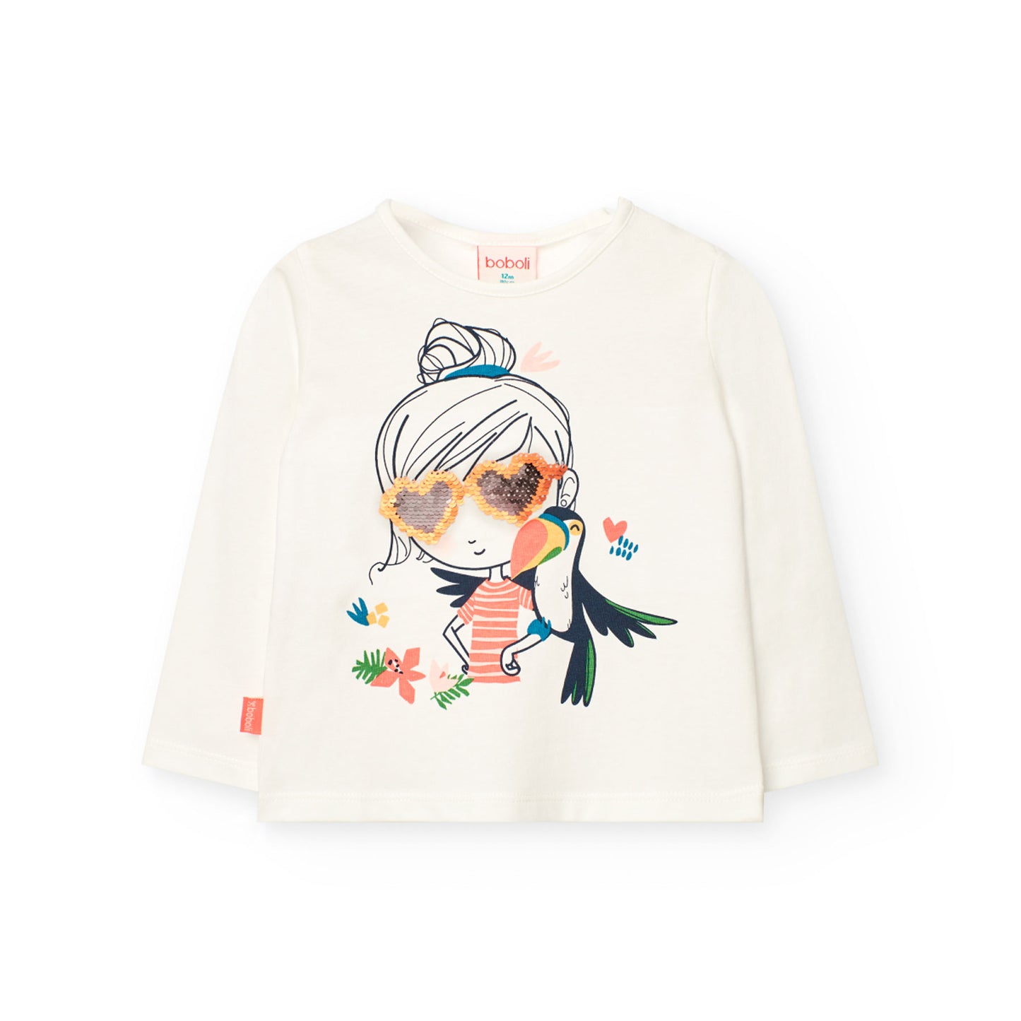 Conjunto blusa con pantalón felpa coral para mini niña