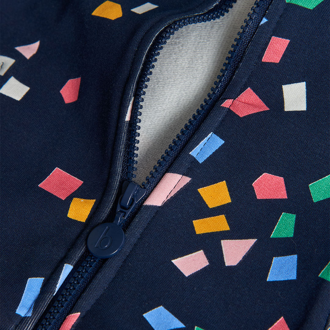 Sudadera felpa azul marino mini niña