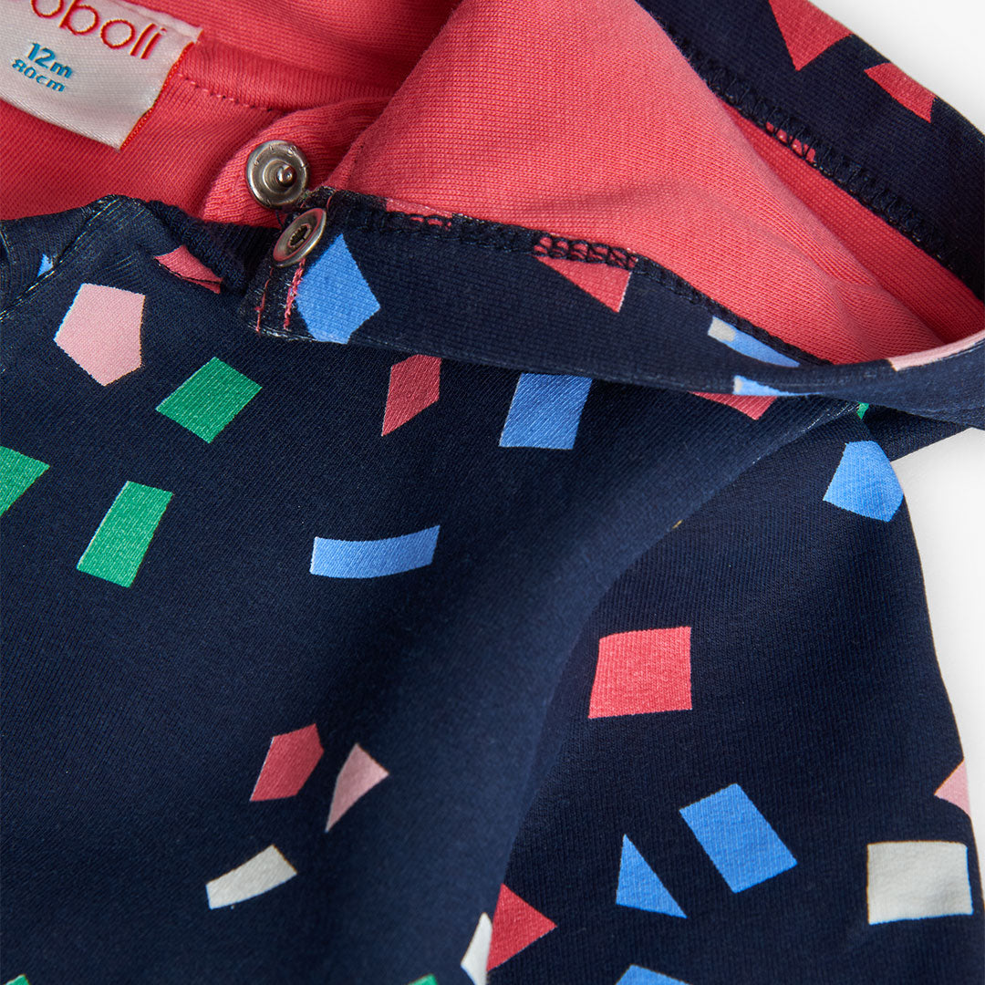 Sudadera felpa azul marino mini niña