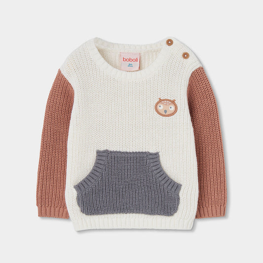 Suéter tricot búho bebé niño
