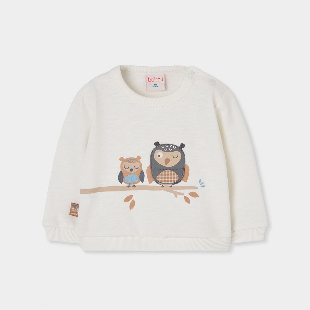 Conjunto felpa sudadera con pantalón avellana bebé niño