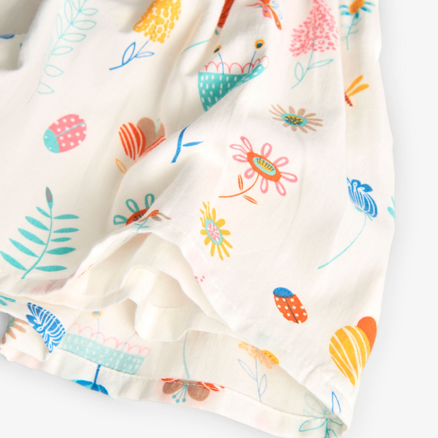 Vestido satén jardín para mini niña