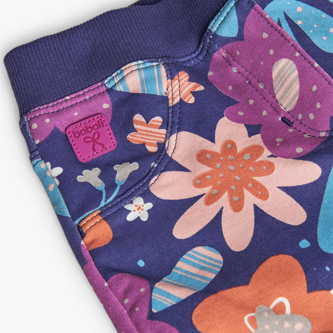 Conjunto lila blusa con patalón felpa mini niña