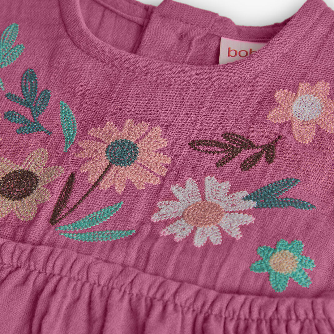 Vestido muselina con mallas mini niña