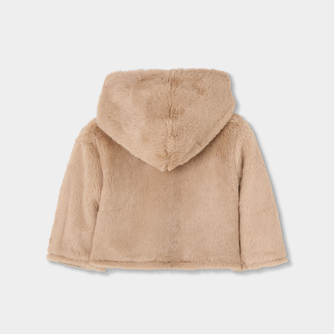 Chamarra reversible camel con capucha para bebé niño