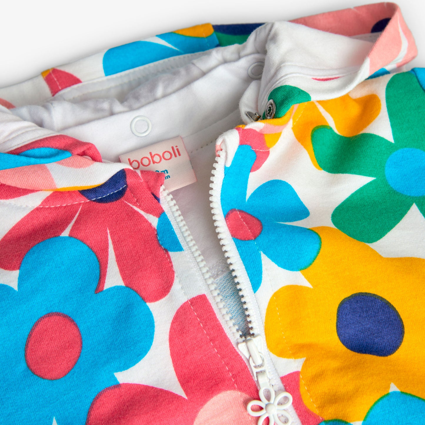 Sudadera estampada flores colores para mini niña