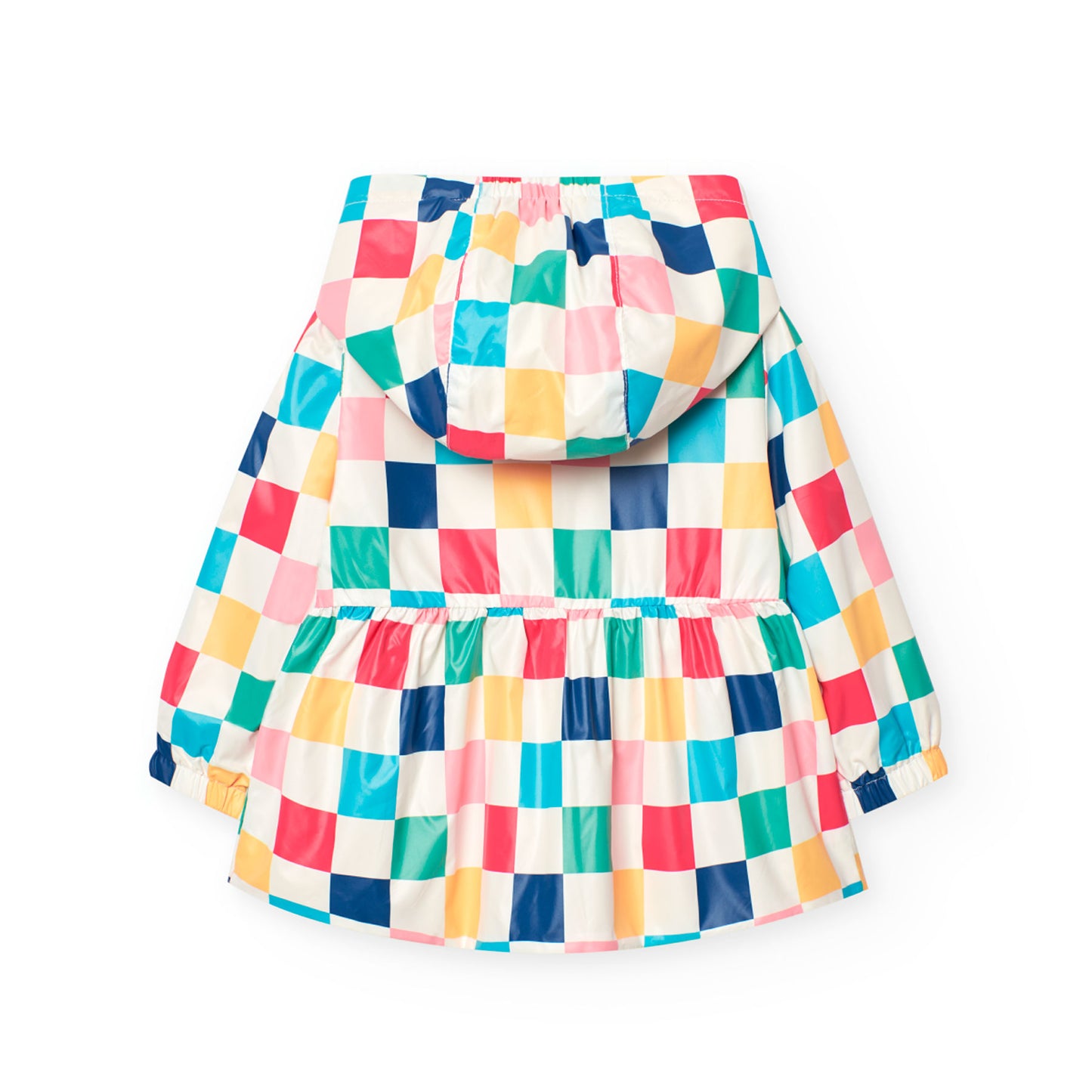 Impermeable reversible cuadros para mini niña