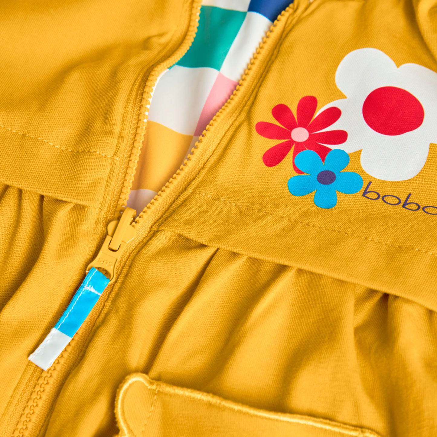 Impermeable reversible cuadros para mini niña