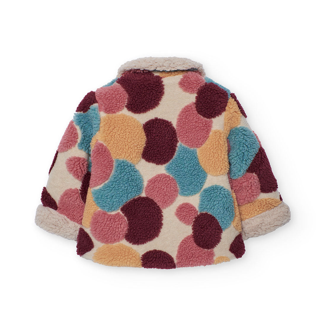 Abrigo paño redondeles mini niña