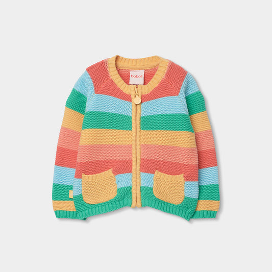 Suéter colores con capucha bebé niña