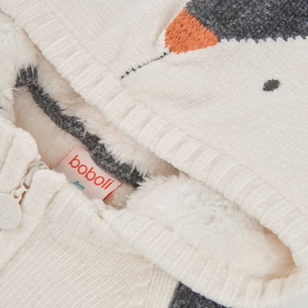 Chamarra pingüino con capucha para bebé niño