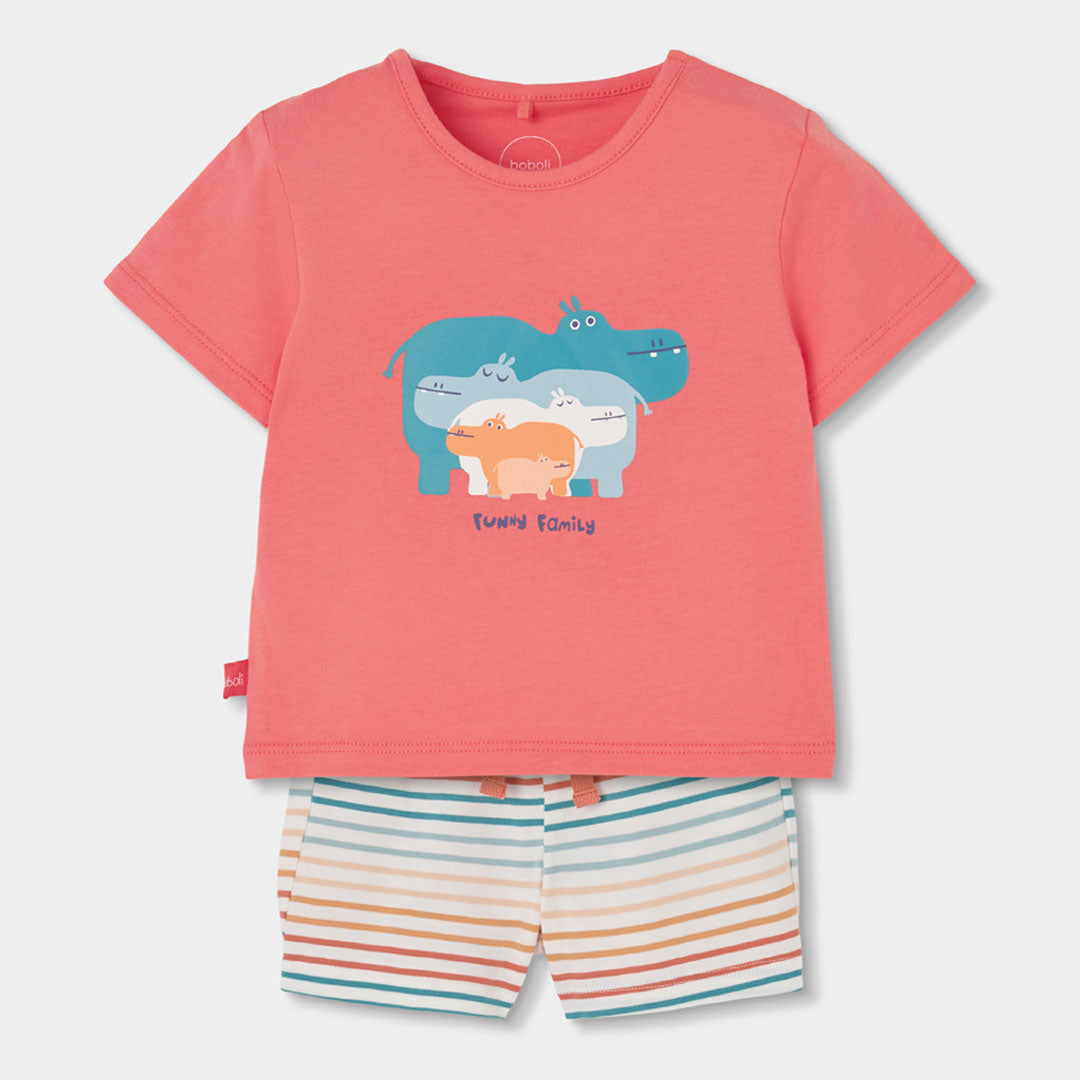 Conjunto coral hippo bebé niño