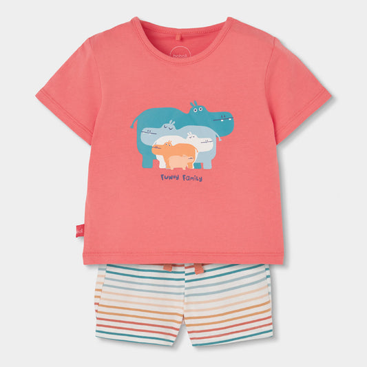 Conjunto coral hippo bebé niño