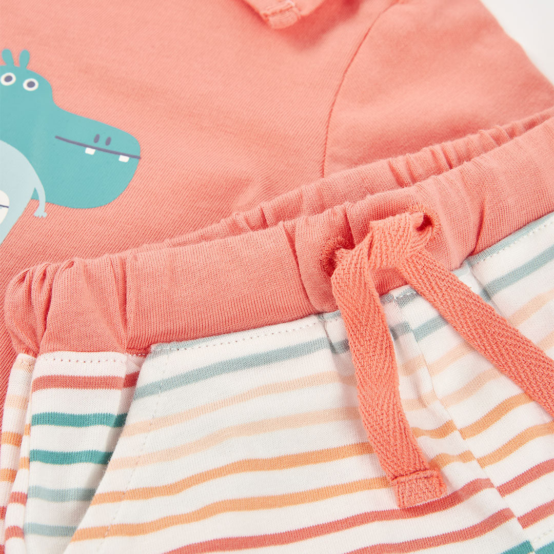 Conjunto coral hippo bebé niño