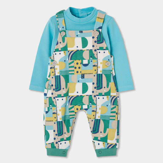 Conjunto overol azul estampado bebé niño