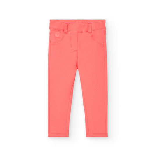 Pantalón felpa rojo sandía para mini niña