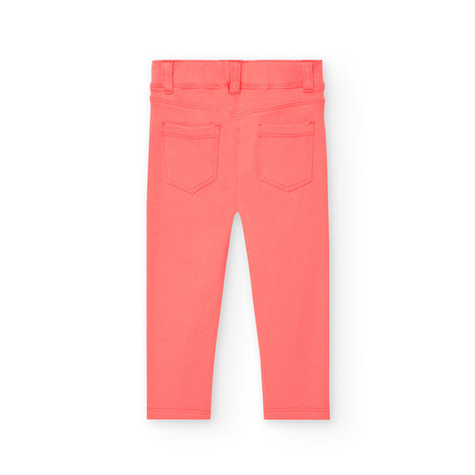 Pantalón felpa rojo sandía para mini niña
