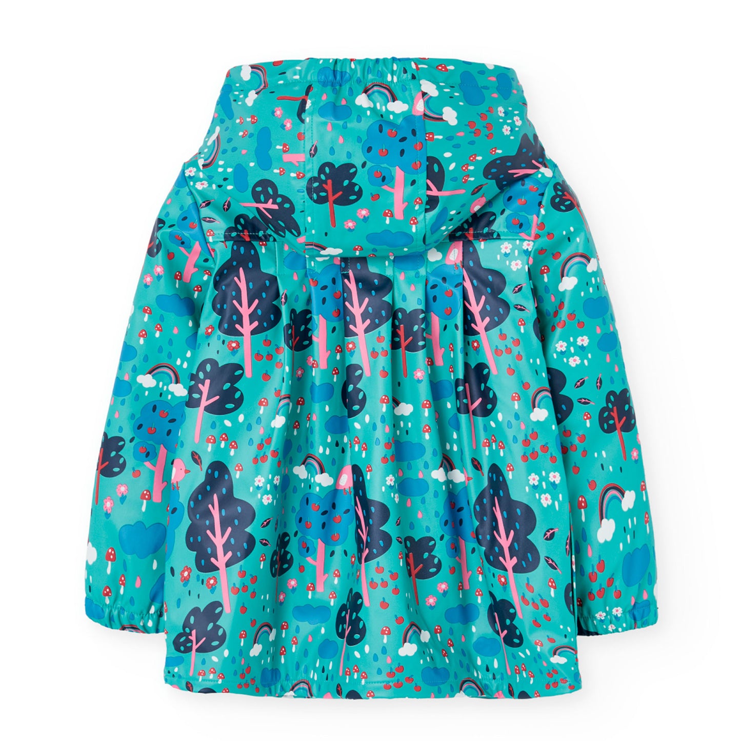 Impermeable afelpado azul mini niña