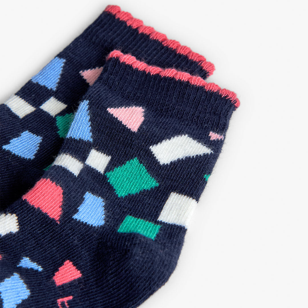 Pack calcetines azul/rosa para mini niña