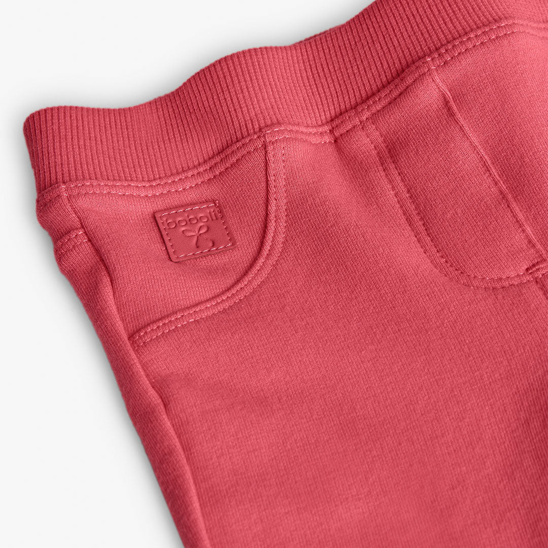 Conjunto blusa con pantalón de felpa rosa mini niña