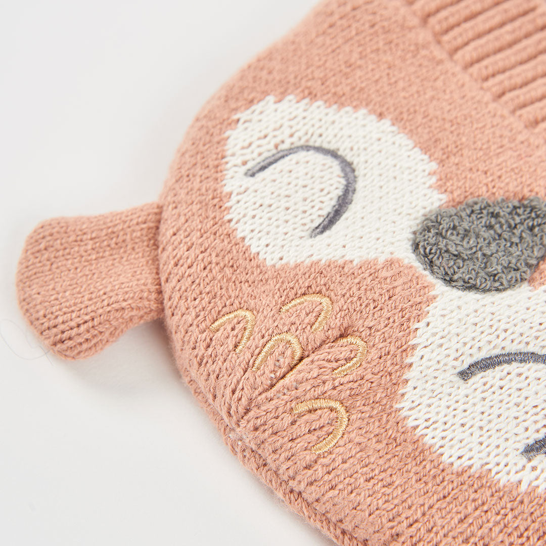 Pack gorro, bufanda y guantes búho para bebé niño