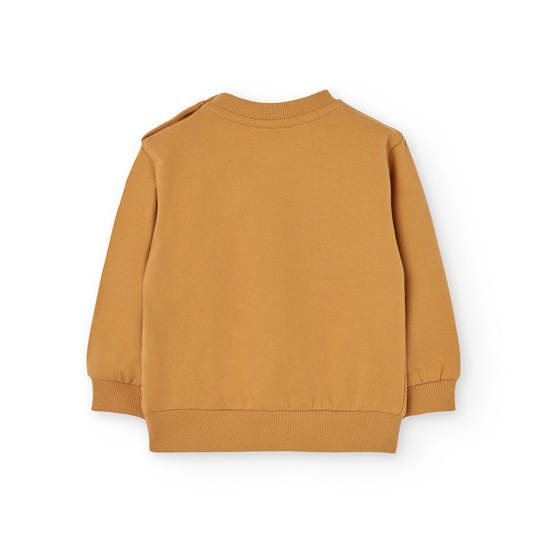 Conjunto de pants con sudadera amarilla mini niño