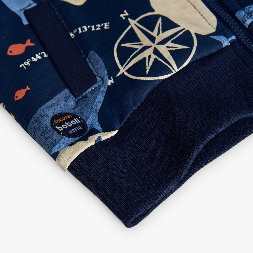 Sudadera felpa estampado mapas mini niño