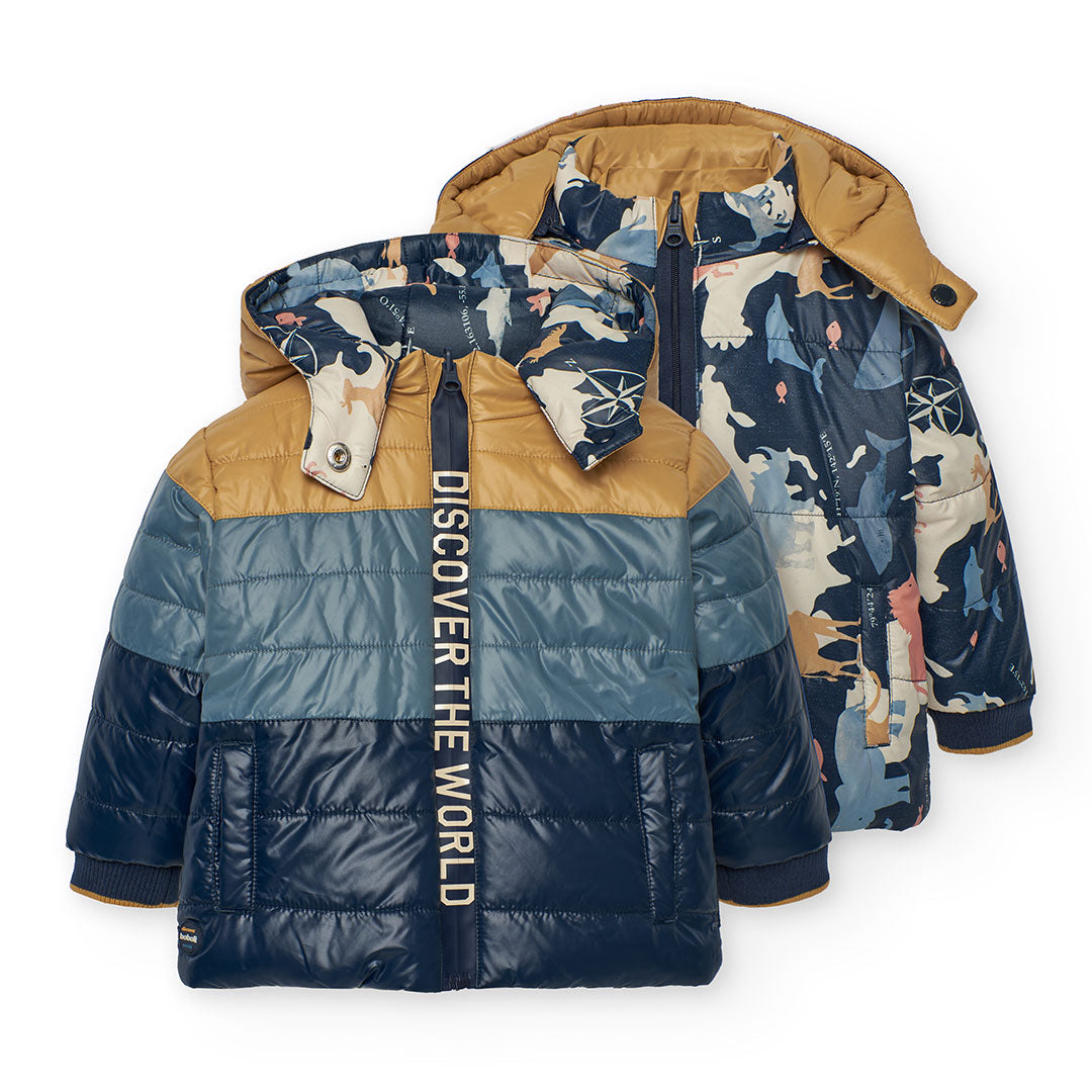 Chamarra reversible animales mini niño