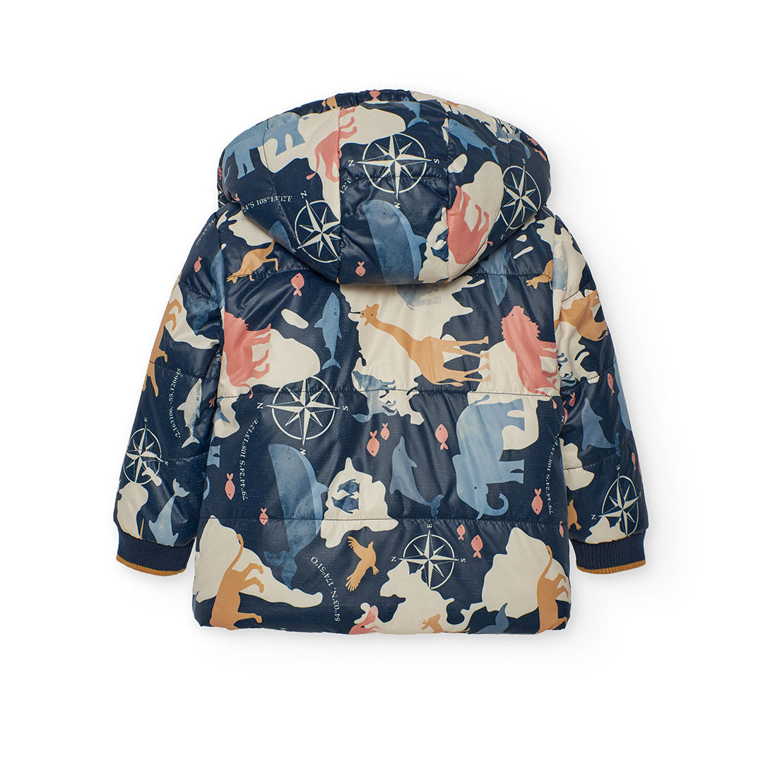 Chamarra reversible animales mini niño