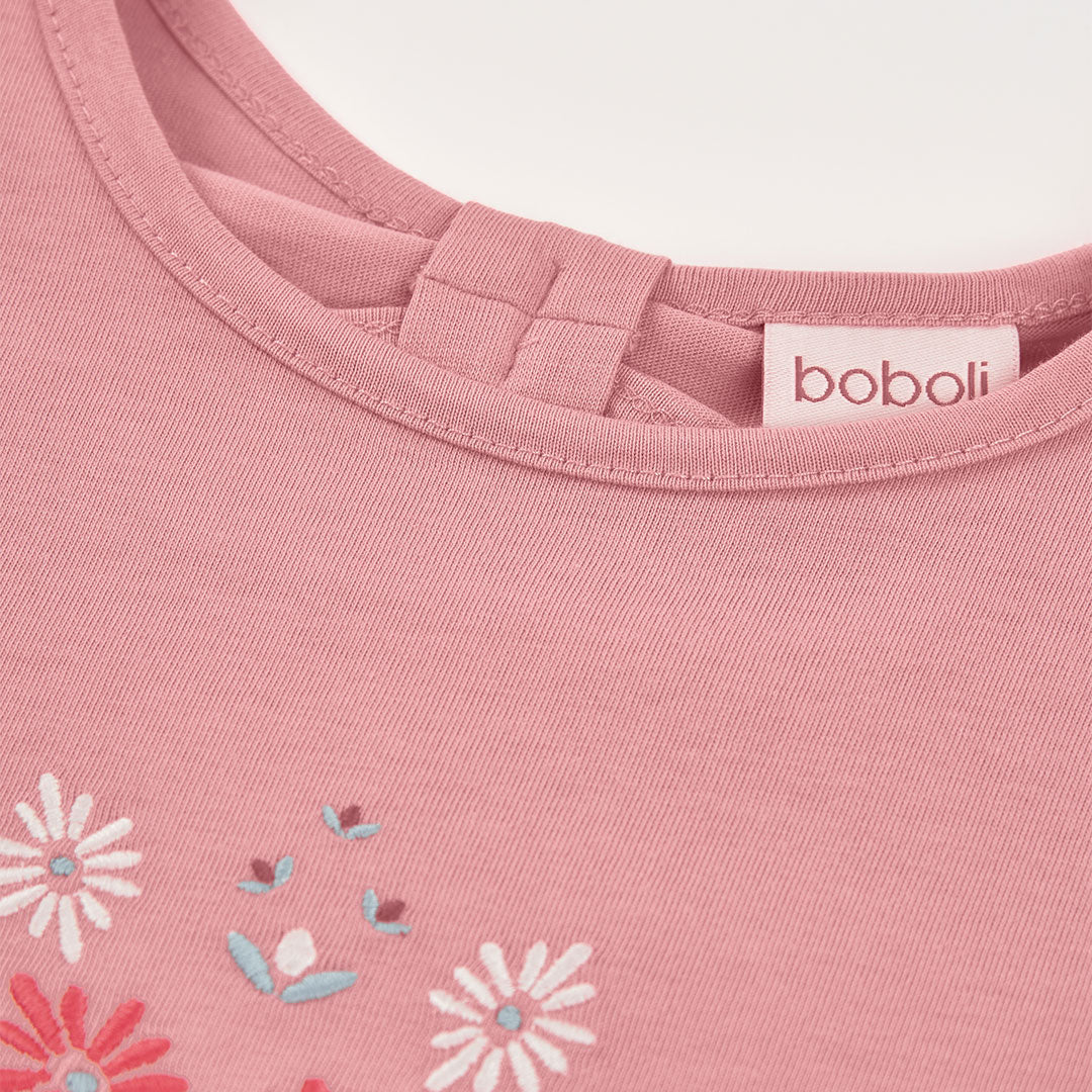 Conjunto peach blusa con short estampado mini niña