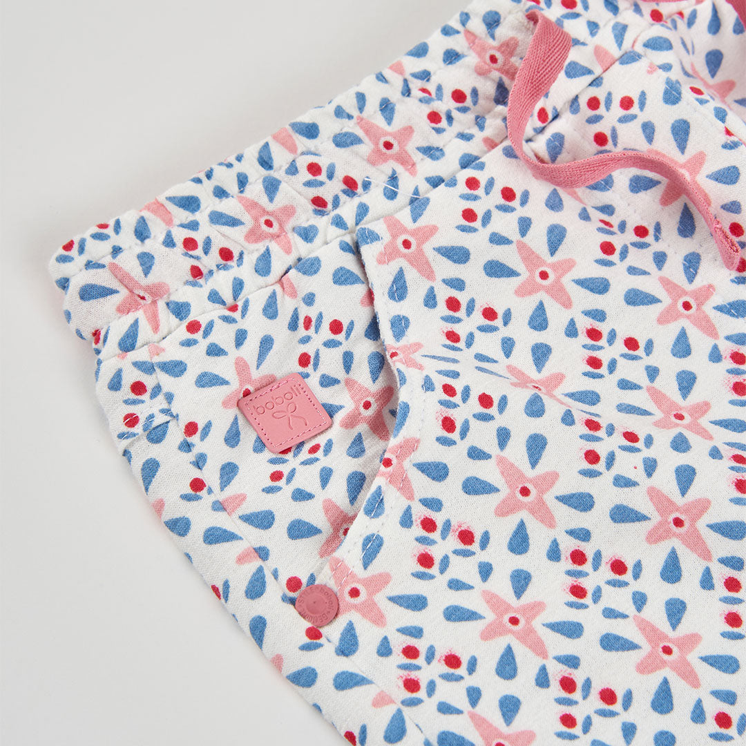 Conjunto peach blusa con short estampado mini niña