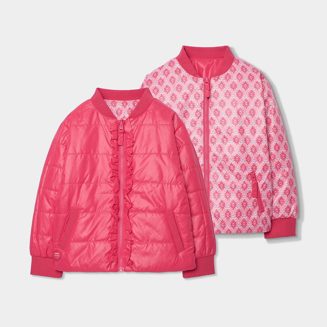 Chamarra ligera reversible magenta mini niña