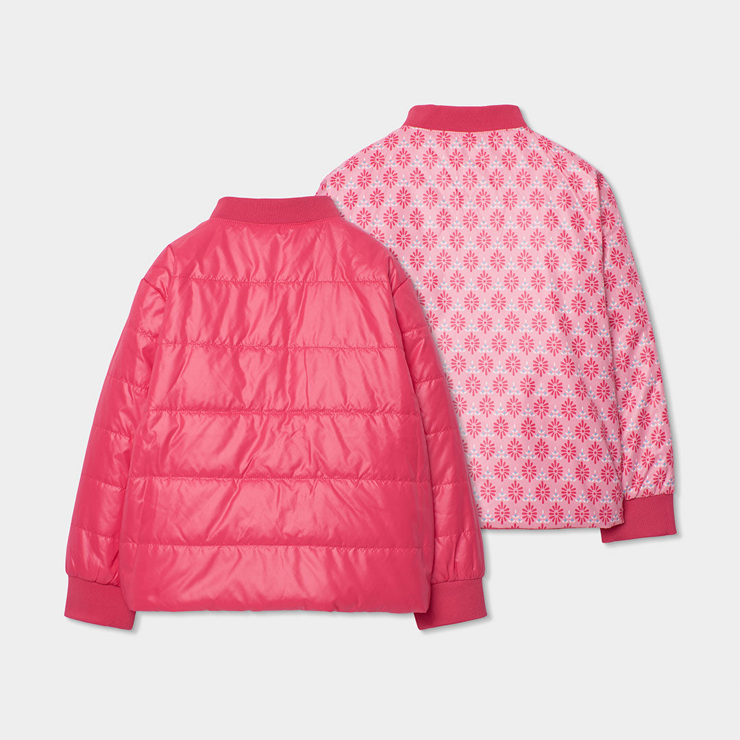 Chamarra ligera reversible magenta mini niña