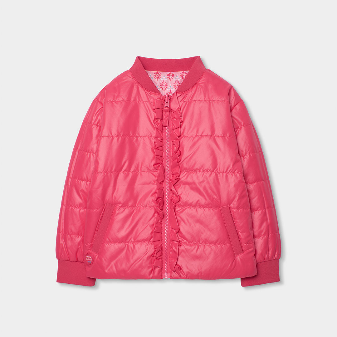 Chamarra ligera reversible magenta mini niña
