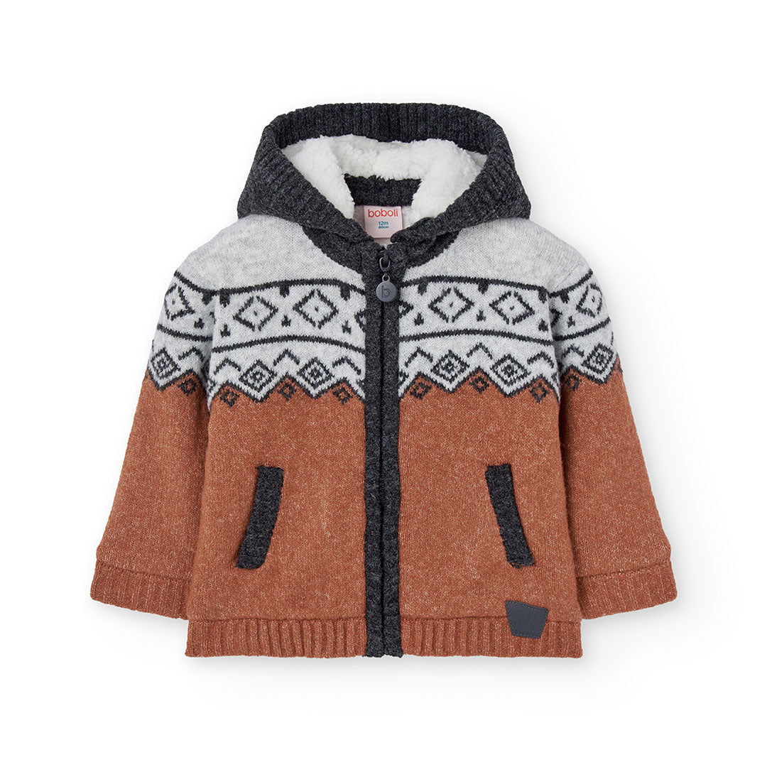 Chamarra tricot caldera con borrega mini niño