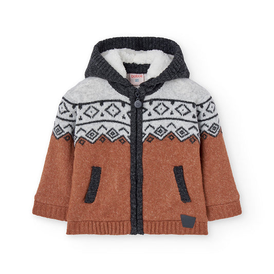 Chamarra tricot caldera con borrega mini niño