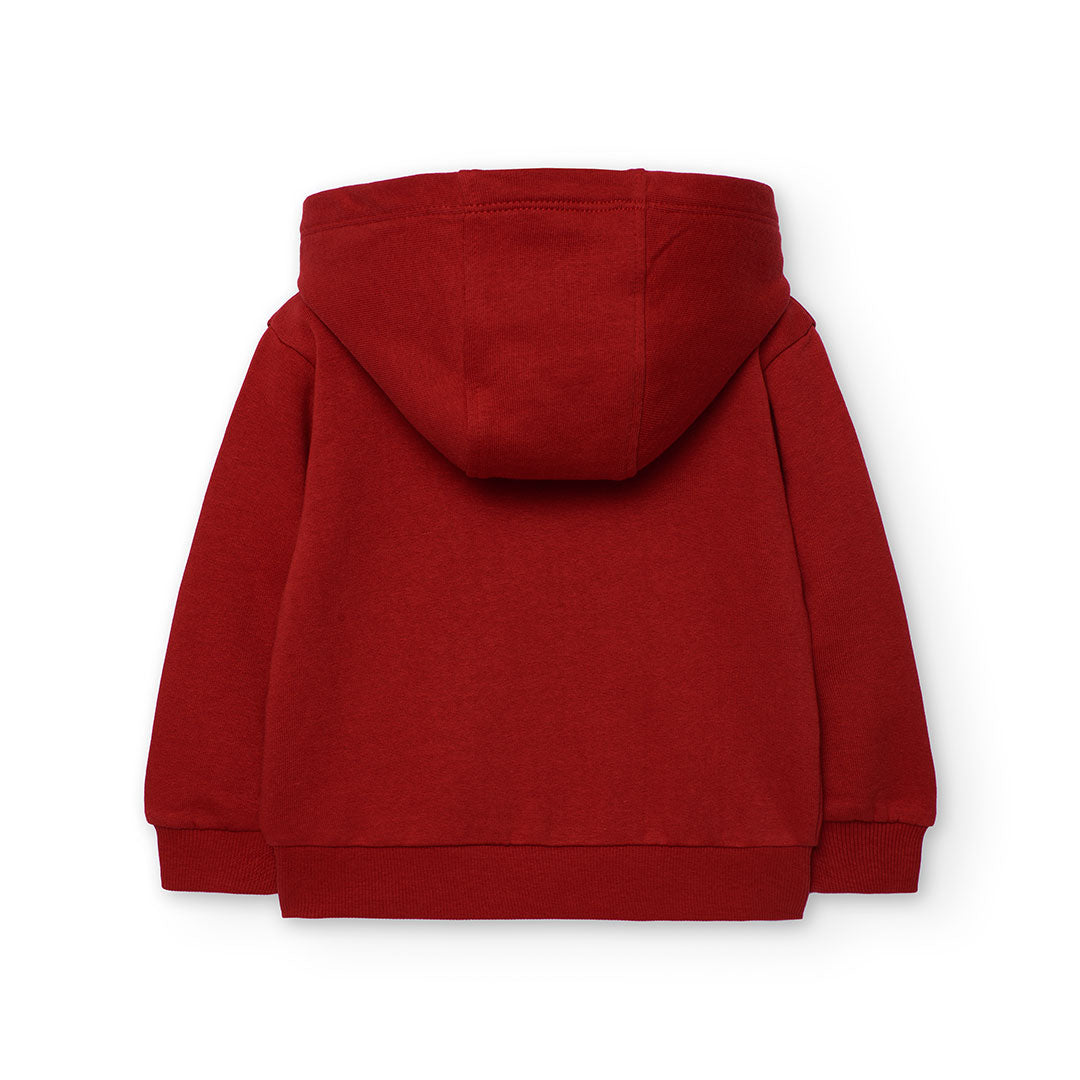 Conjunto de pants con sudadera roja mini niño