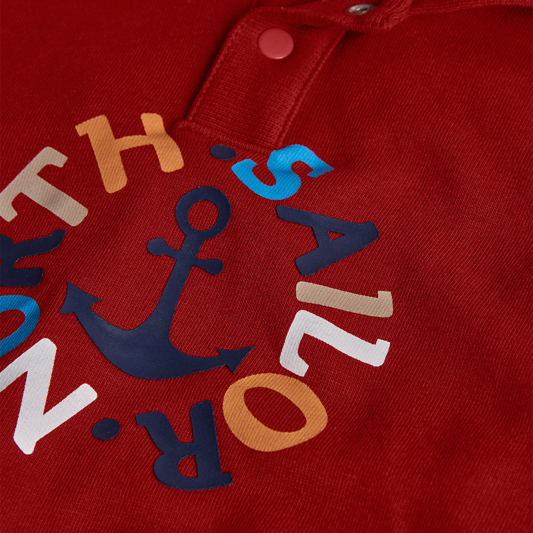 Conjunto de pants con sudadera roja mini niño