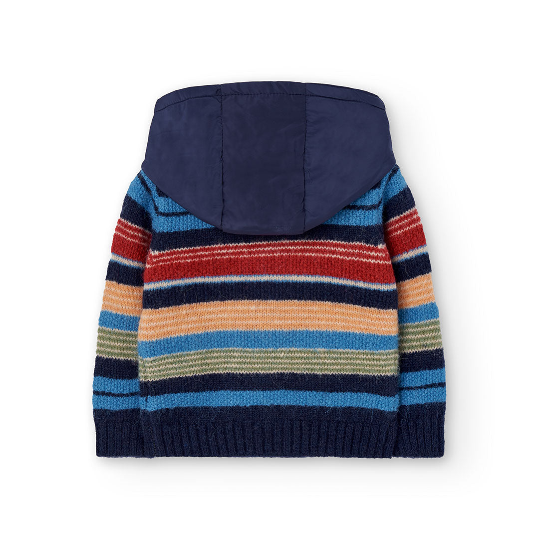 Chamarra tricot azul marino mini niño