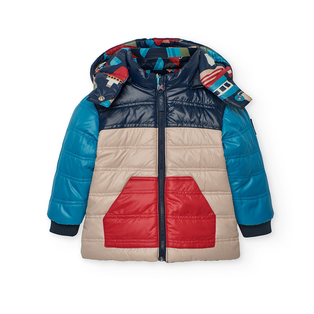 Chamarra reversible barcos mini niño