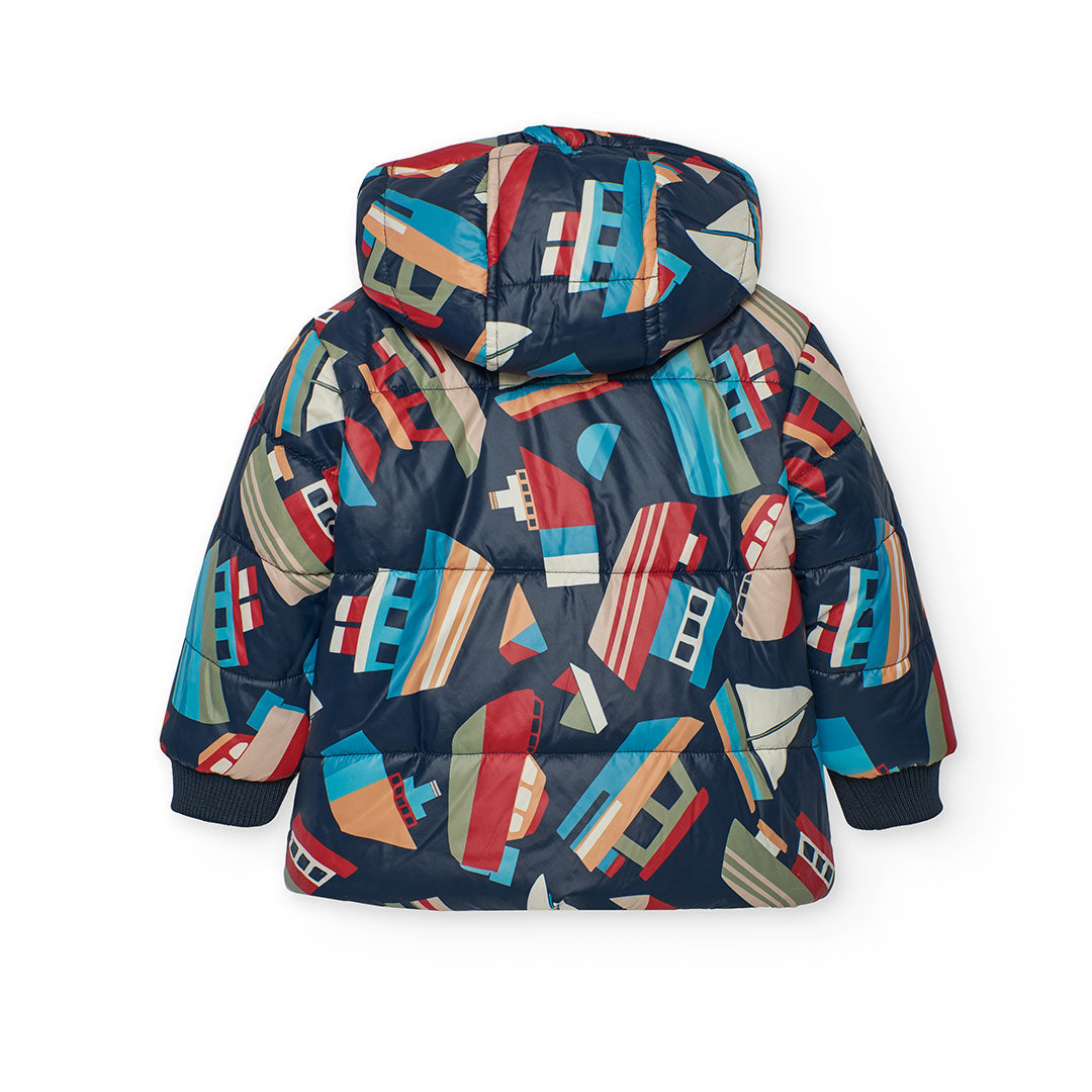 Chamarra reversible barcos mini niño