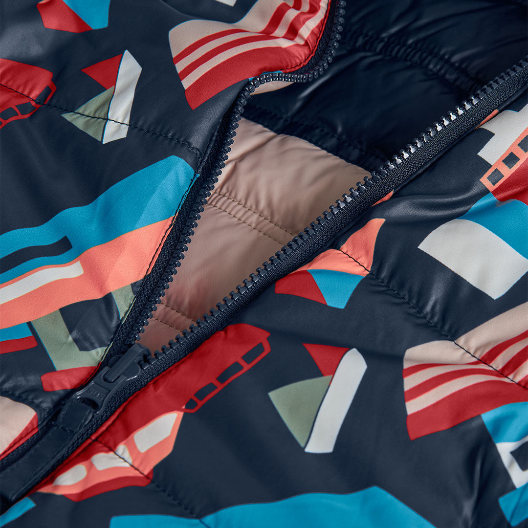 Chamarra reversible barcos mini niño