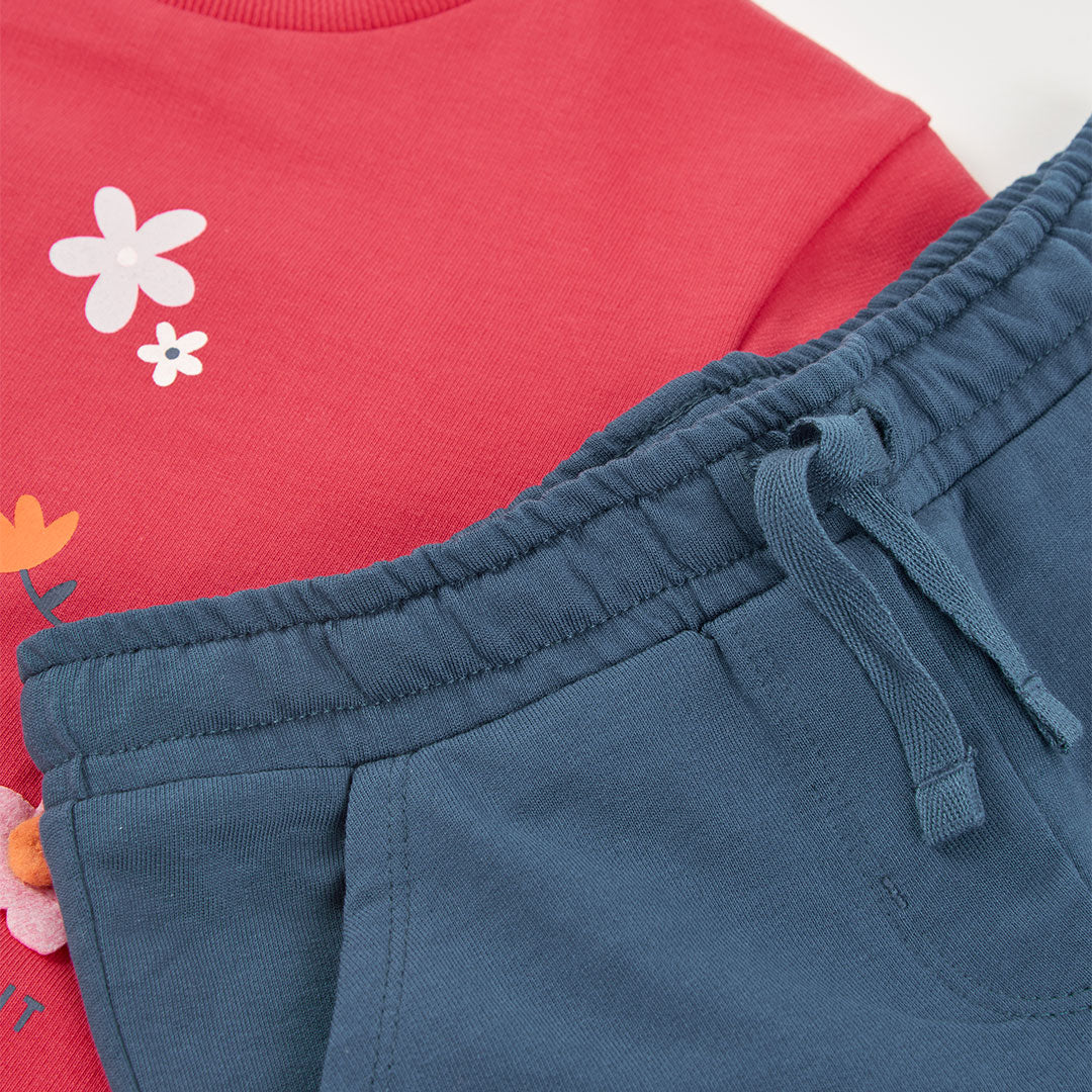 Conjunto de pants magenta mini niña